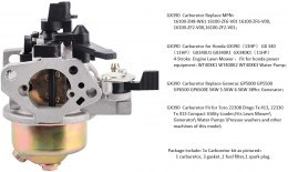 Carburetor 4-stroke engine lawn mower Replaces HONDA6